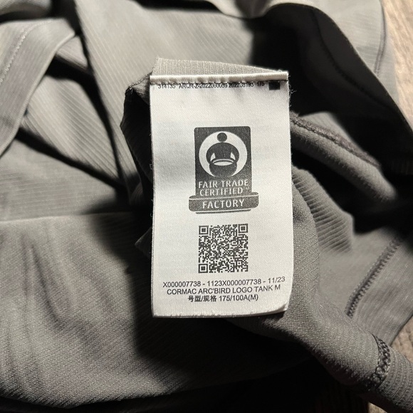 Arcteryx Cormac Arc’bird Logo Tank Top Men’s Medium Gray - Picture 4 of 7